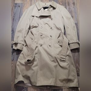 London Towne Mens Size 44 Tench Coat Tan Fur Lined Removeable